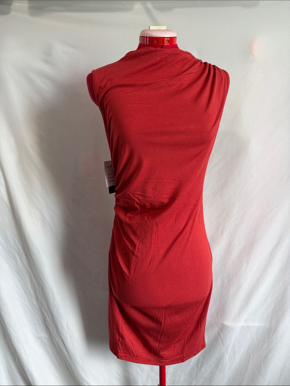 One-Shoulder Red Bodycon Dress